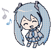 dithered miku
